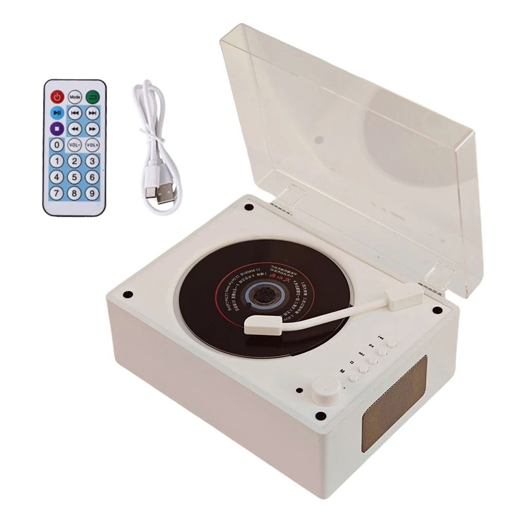 Vintage Retro CD Player Bluetooth Speaker with Remote Control