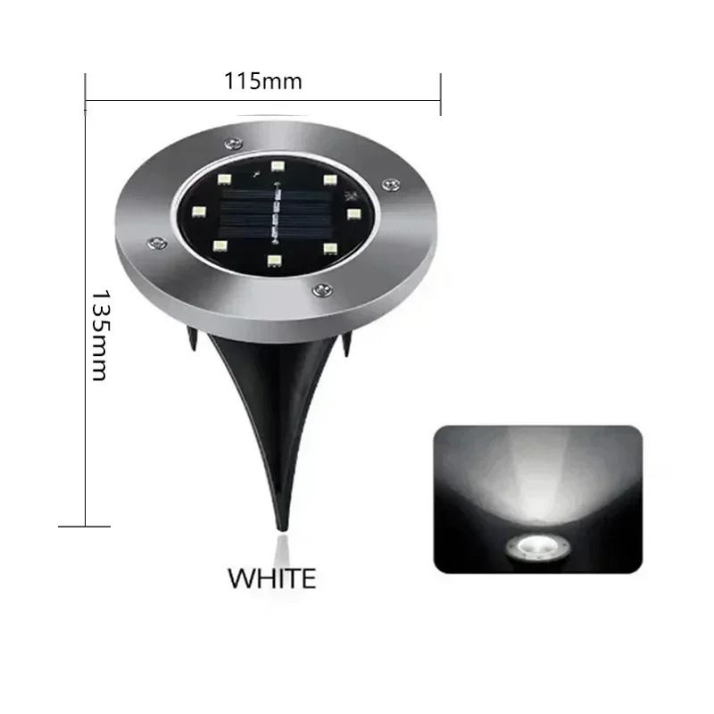 Solar LED Floor Lamp with 8 LED Lights for Outdoor Lawn and Garden Decor