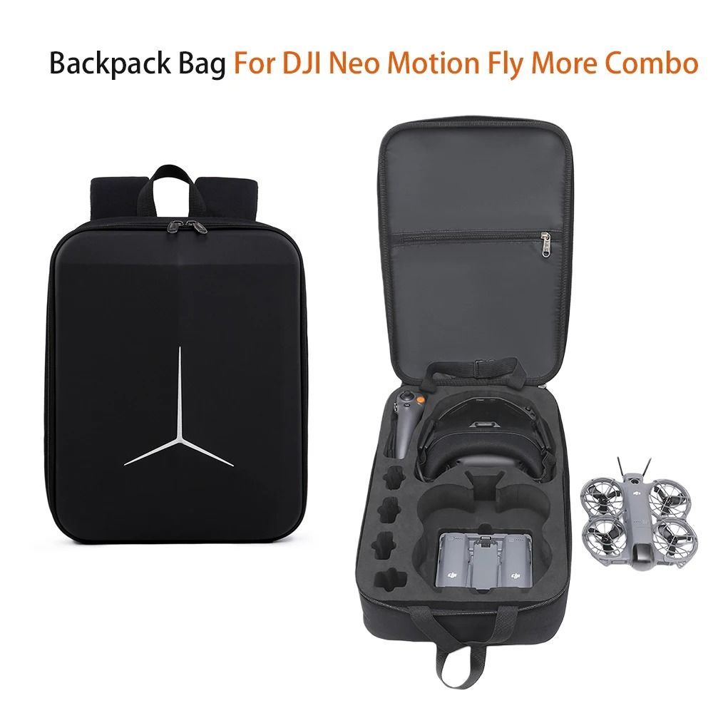 Hard Shell Backpack Carrying Case for DJI Neo 2 Motion Fly More Combo