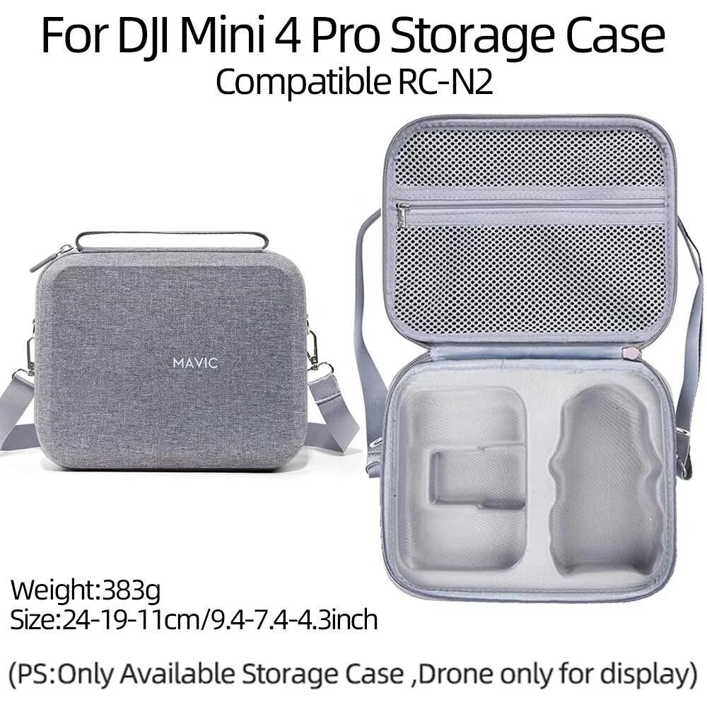 Portable Shoulder Storage Bag Carrying Case for DJI Mini 4 Pro Drone and RC Controllers