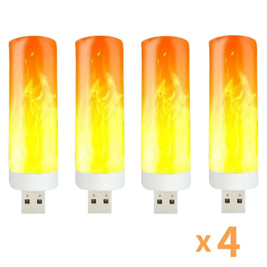 USB LED Flame Effect Light Bulb with Flickering Fire Simulat | Inspire ...