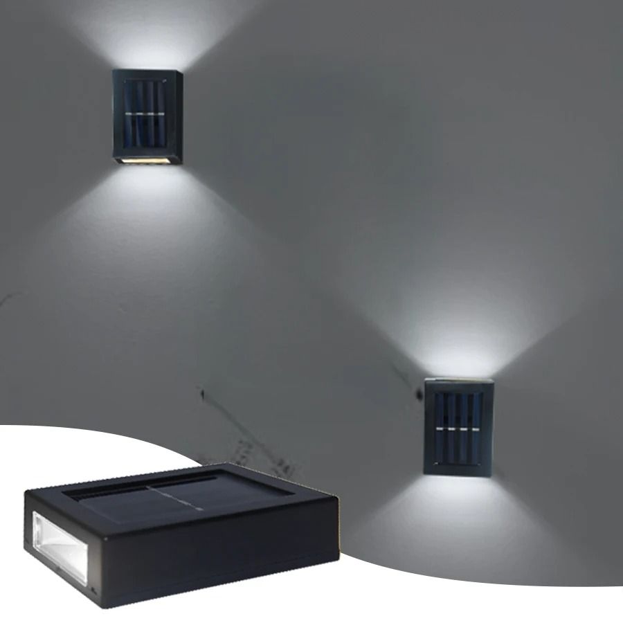Solar Wall Washer Outdoor Waterproof Up Down LED Garden Light