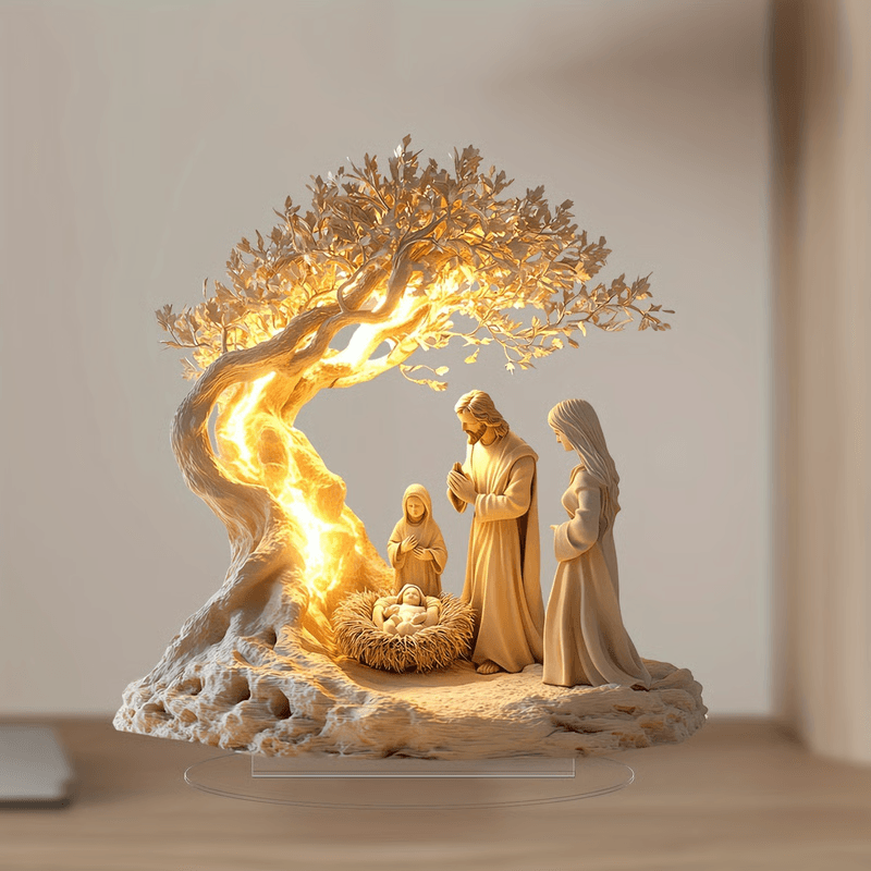 Jesus and the Tree of Life Ornament | Faith-Based Newborn Gift