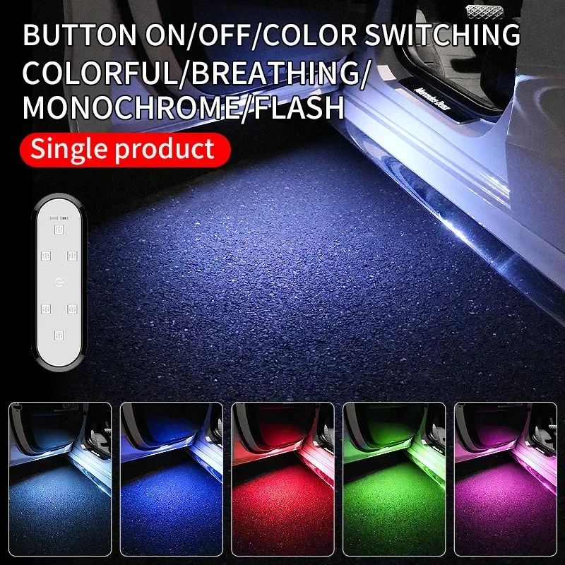 Magnetic LED Car Door Warning Light USB Rechargeable Auto On Off Safety Lamp