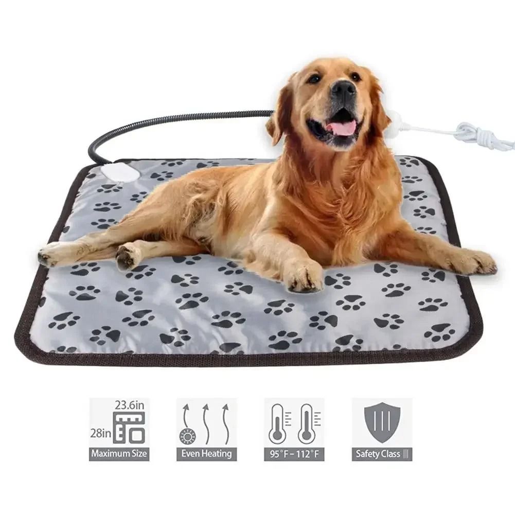 Electric Heating Pad Pet Bed Waterproof Temperature Adjustable Mat for Dogs and Cats