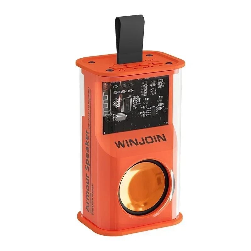 Transparent Mecha Bluetooth Speaker with RGB Rhythm Light and Wireless TWS Stereo Subwoofer