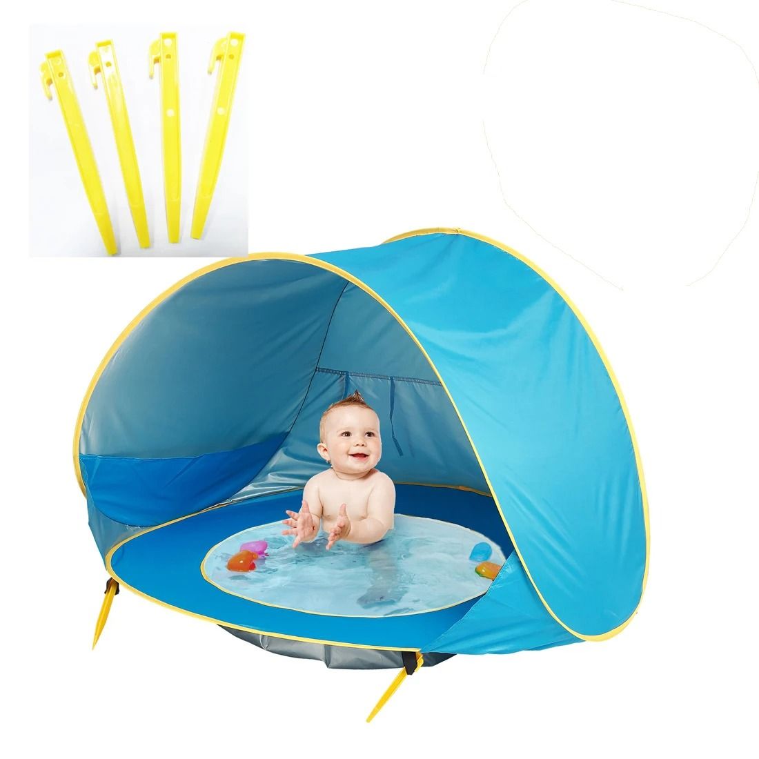 Baby Beach Tent Waterproof UV Protecting Sun Shelter with Pool for Outdoor Camping