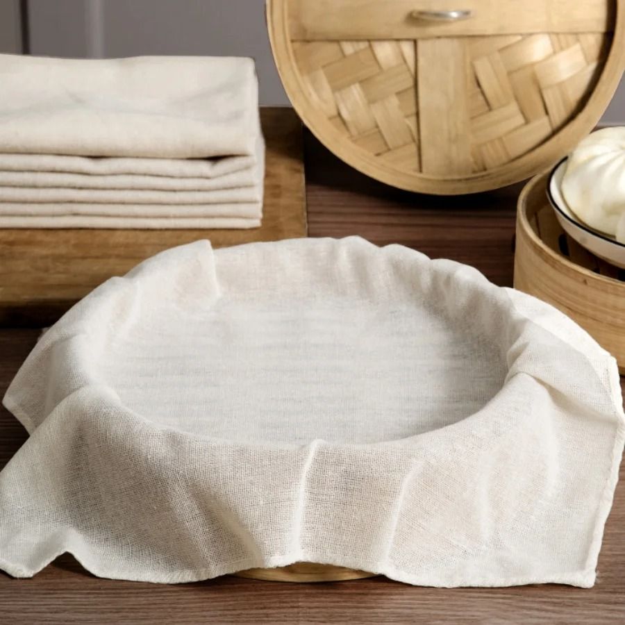 2pcs Cotton Steamer Cloth High Density Curd Filter and Soybean Milk Gauze