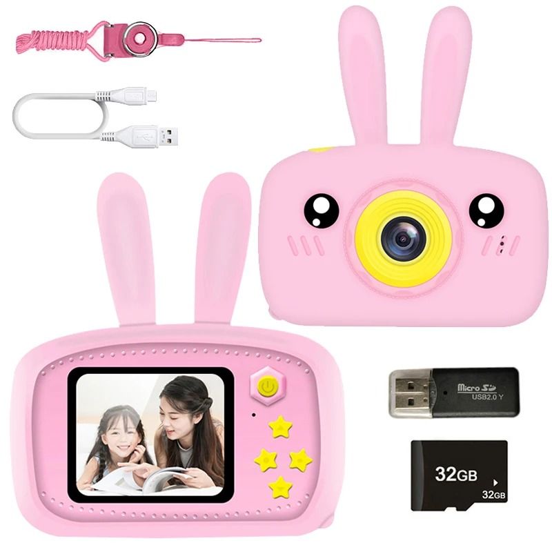 New Mini Cartoon Rabbit Camera 2 Inch HD Screen Educational | Inspire ...