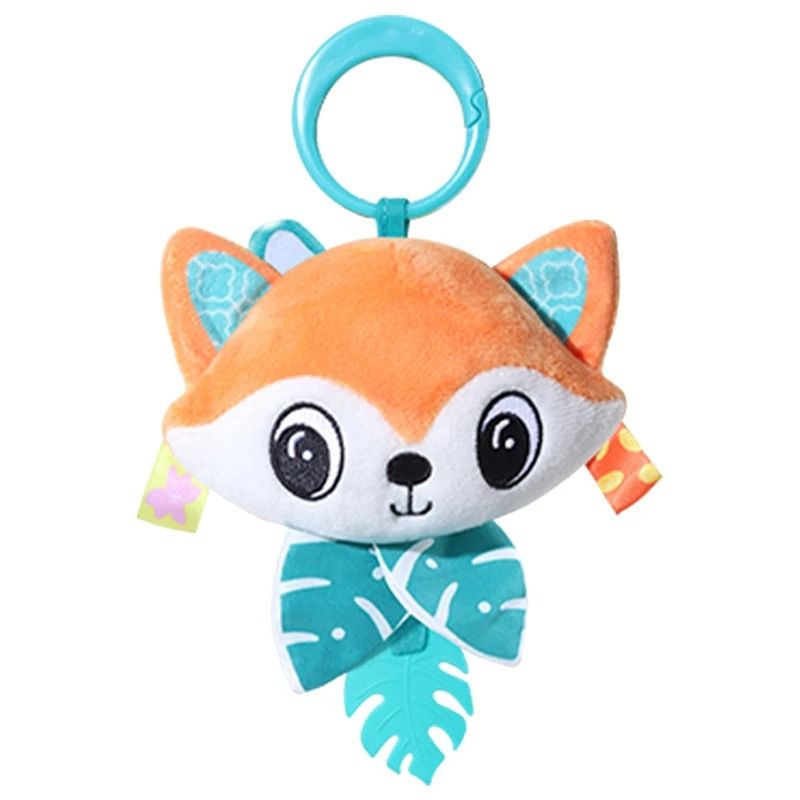Baby Toy Cartoon Animal Stuffed Hanging Rattle Toys for Crib, Car Seat, and Stroller