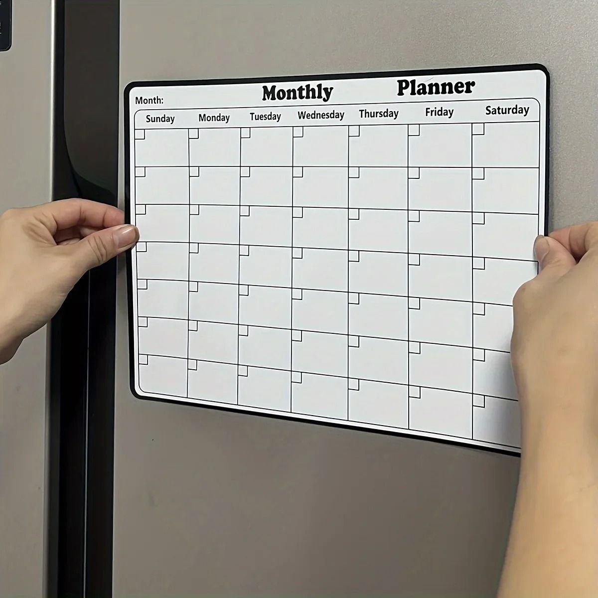 1pc Stylish Magnetic Dry Erase Calendar – Versatile Monthly Planner for Refrigerator