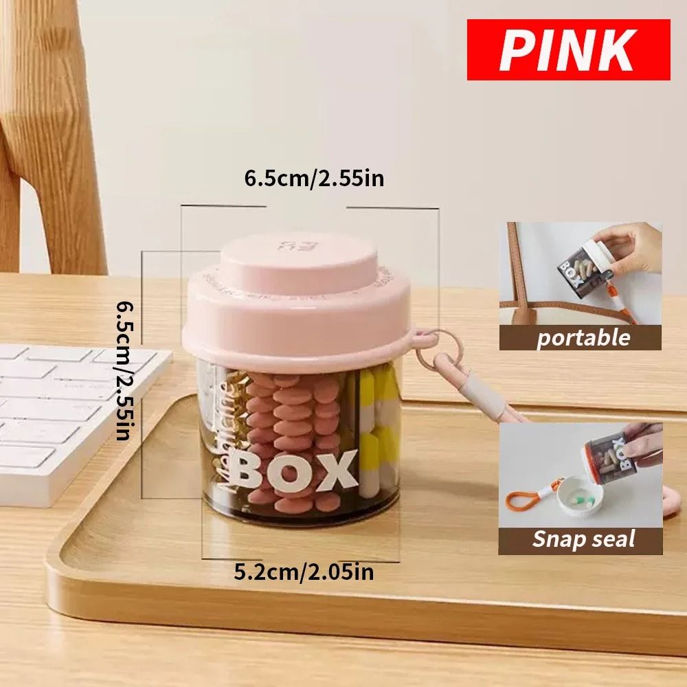 Portable Mini Multifunctional Medicine Storage Box – 4-Compartment Travel Daily Pill Organizer