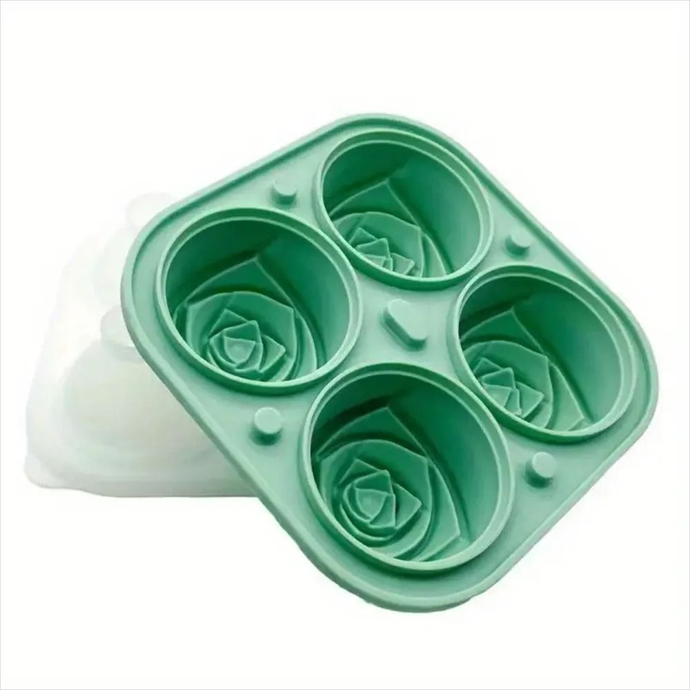 3D Rose Ice Molds – Large Flower-Shaped Silicone Trays for Whiskey & Cocktails