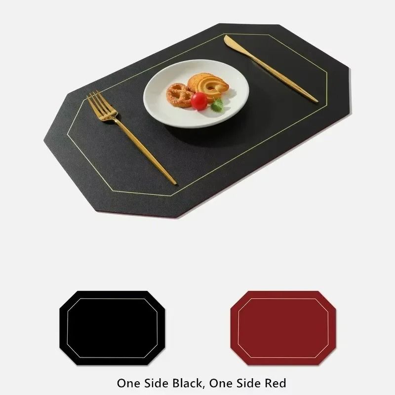Premium Faux Leather Placemats – Waterproof, Oil-Resistant & Heat-Insulating Dining Table Mats