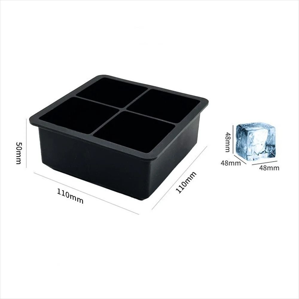 Premium Dual-Style Silicone Ice Mold Set – Large Square & Round Sphere Makers for Whiskey & Cocktails