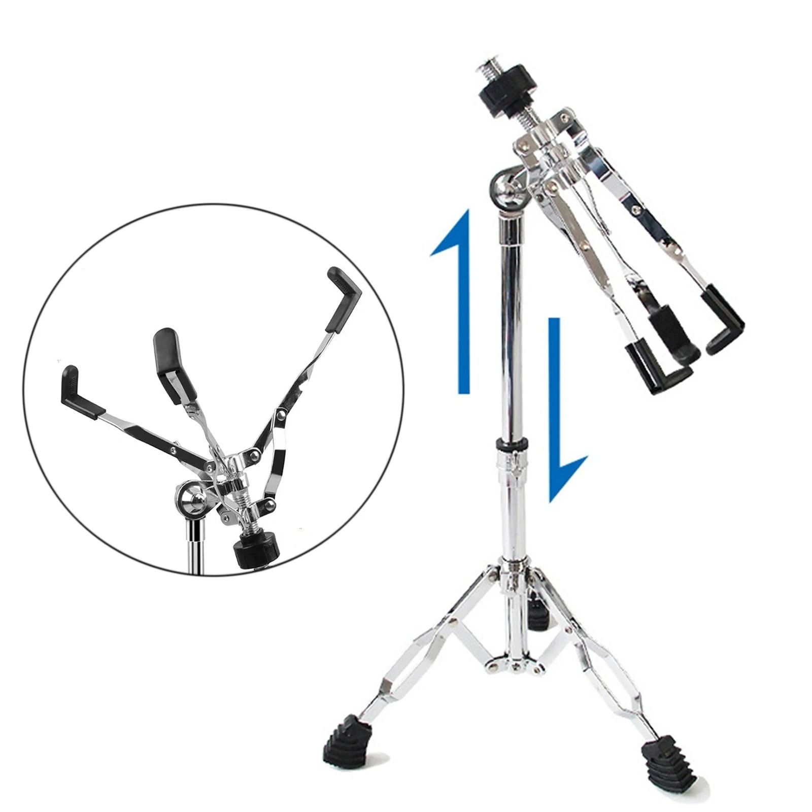 Portable Snare Drum Stand - Adjustable Height Instrument Holder for 12" to 14" Diameter Drums