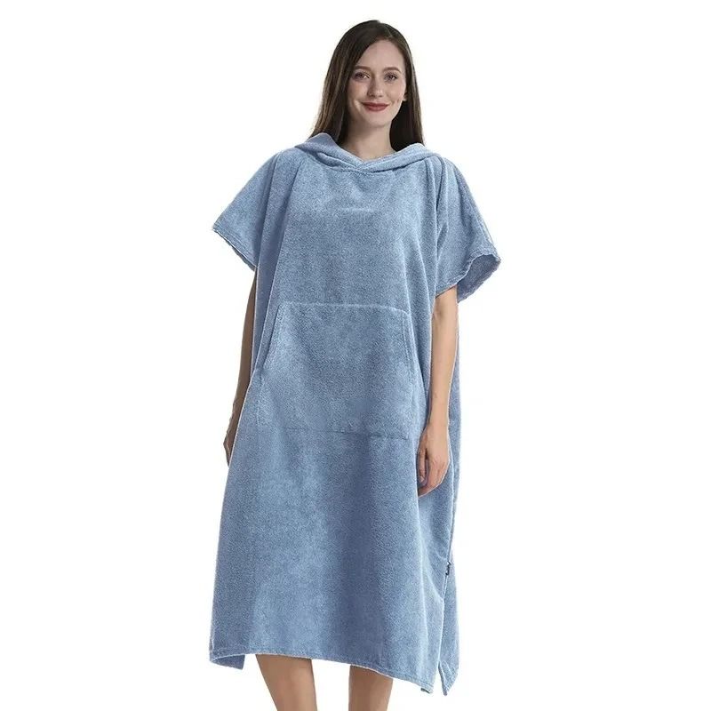 Unisex Oversized Quick-Dry Poncho Hoodie – Premium Beach Changing Robe & Surf Towel
