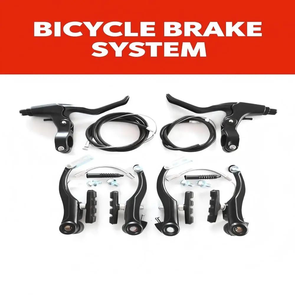 Mountain Bike V-Brake Set – Front & Rear Aluminum Alloy Riding Accessories for Road & MTB