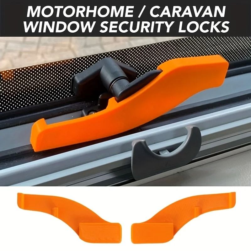2 RV Window Safety Locks Compatible with PolyPlastic Suitable for Left and Right Side Replacement
