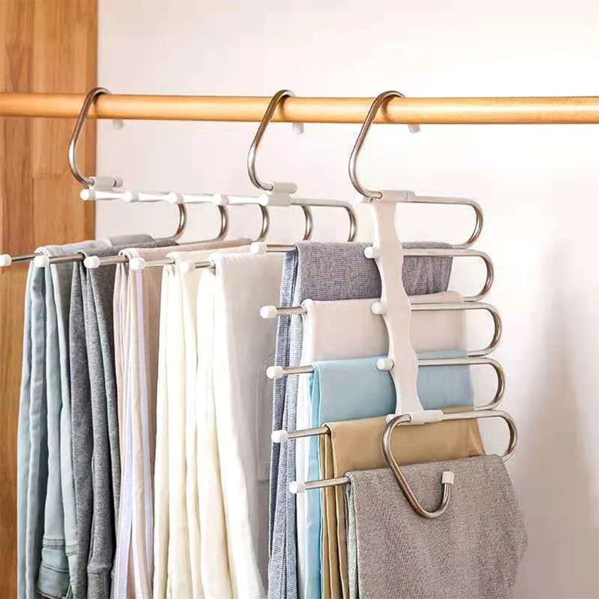 Trouser Rack Ideas Stainless Steel Retractable Trouser Rack & Multi-Functional | Inspire ...