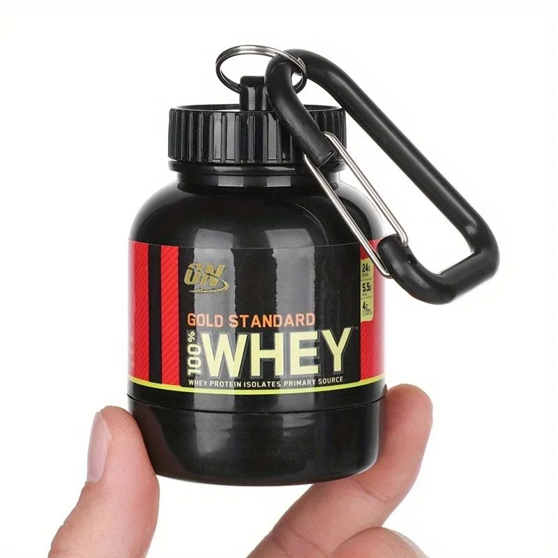 100ML Mini Portable Protein Powder Container with Keychain