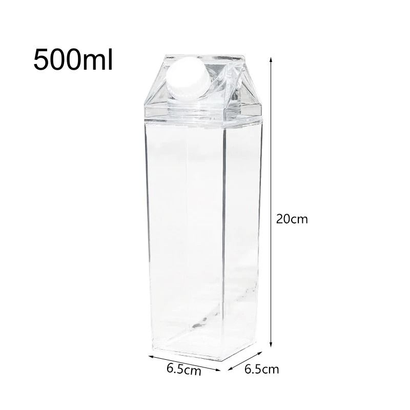 1000ml Portable Square Milk-Style Water Bottle