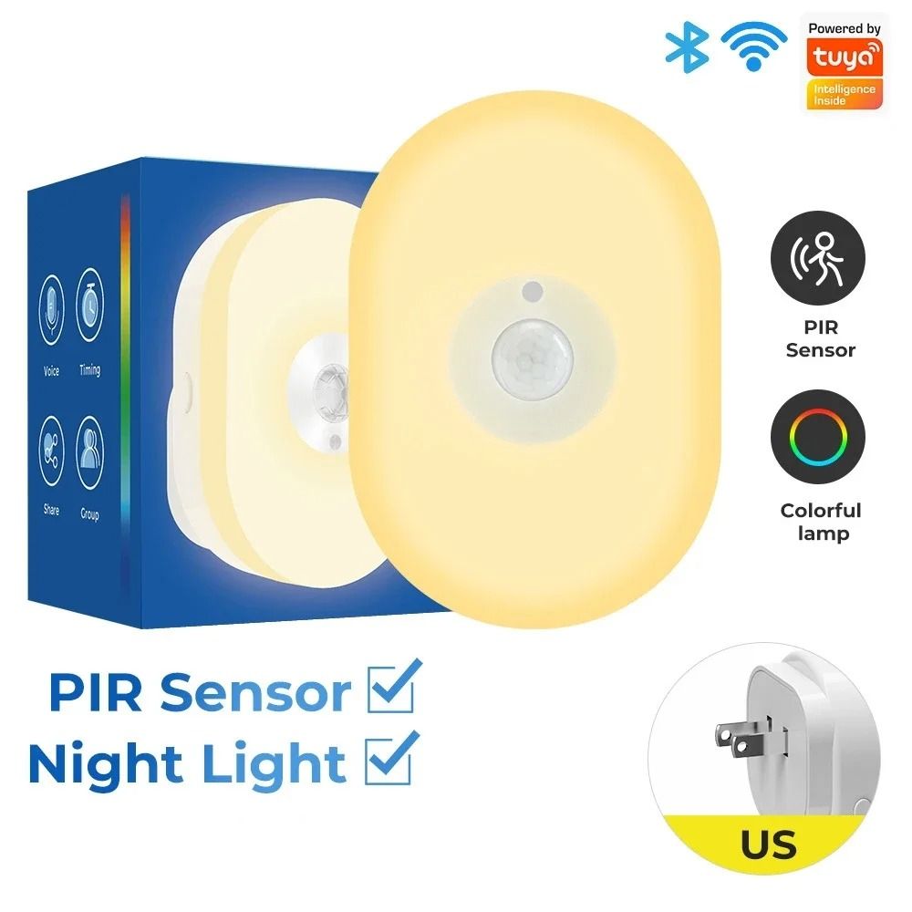 WiFi Tuya Smart LED Night Light with PIR Motion Sensor