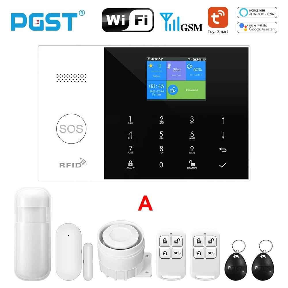 PGST Residential Tuya Smart GSM & WiFi Home Alarm System