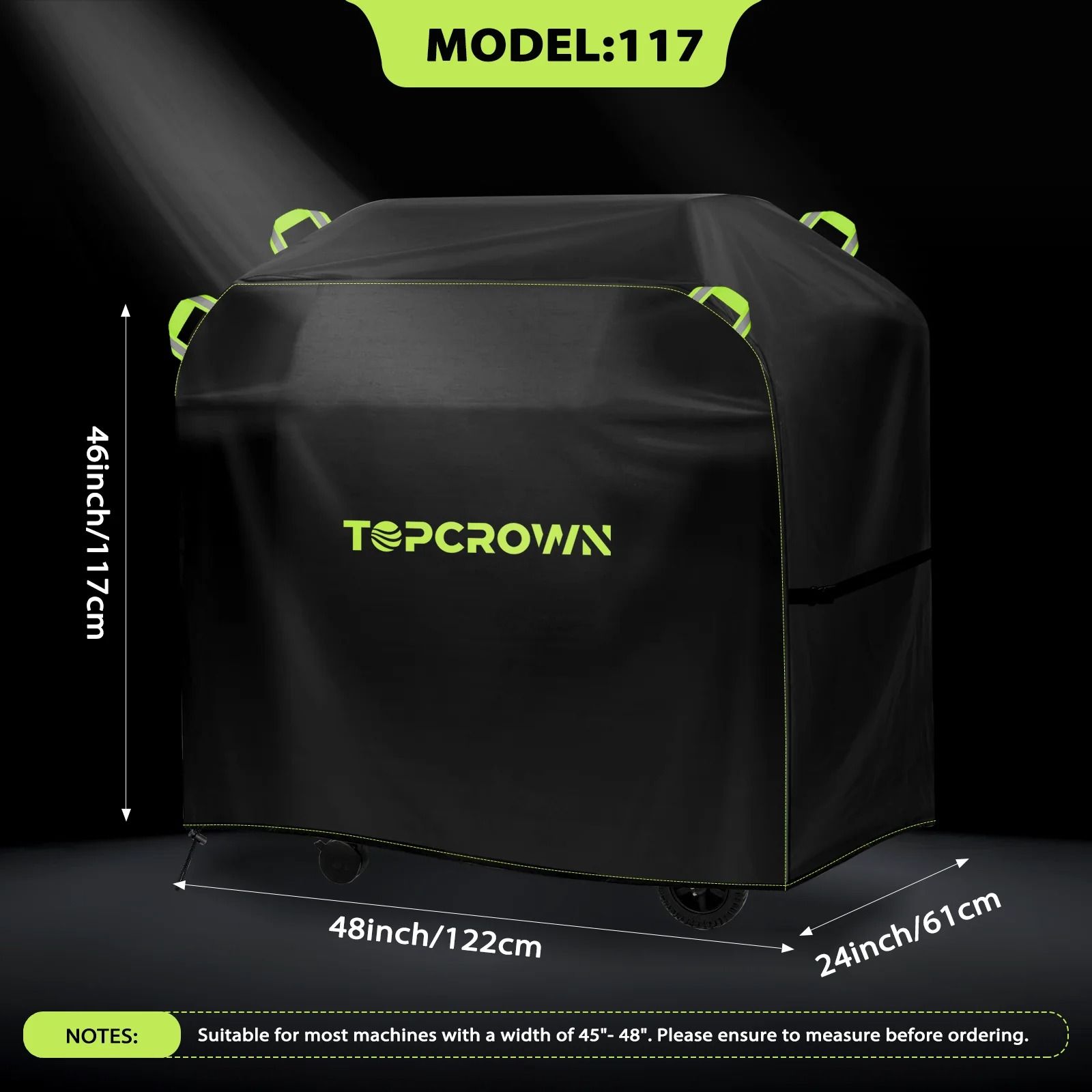 Premium BBQ Grill Cover with Reflective Safety Strips