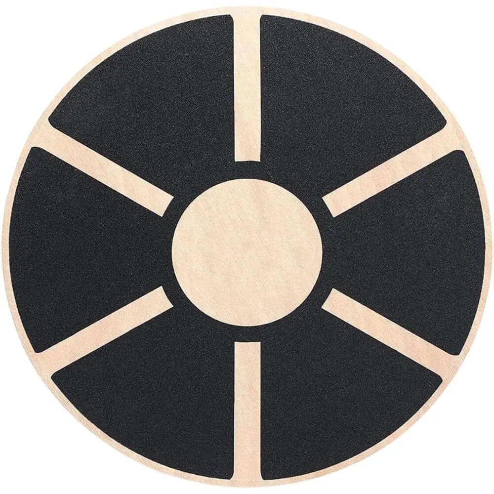 Wooden Wobble Balance Board with Non-Slip Grip for Yoga & Fitness