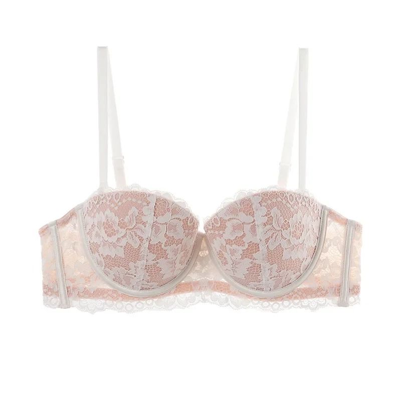 Womens 1/2 Cup Floral Lace Underwire Sexy Half-Cup Push-Up Bra