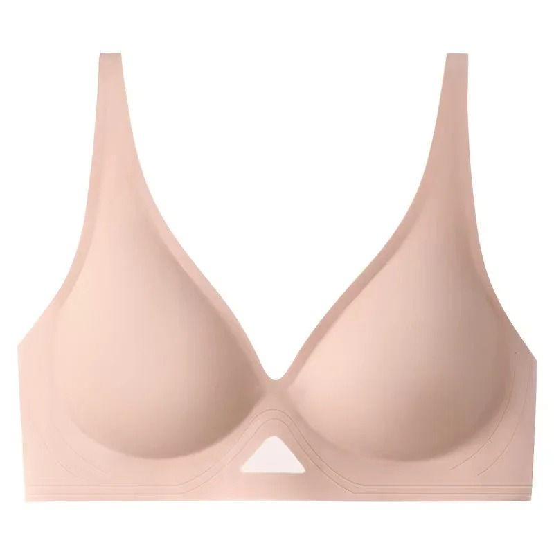 Seamless Push-Up Bra with Pads U-Shape Back Wireless V-Neck Sexy Lingerie