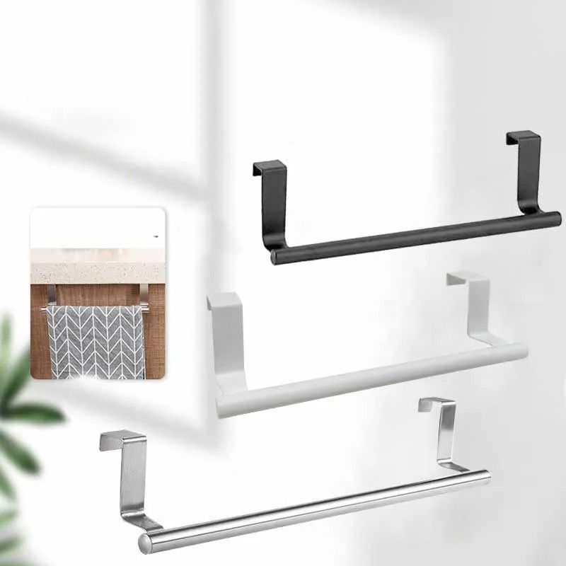 Stainless Steel Over-the-Door Towel Bar & Rag Rack | Inspire Uplift