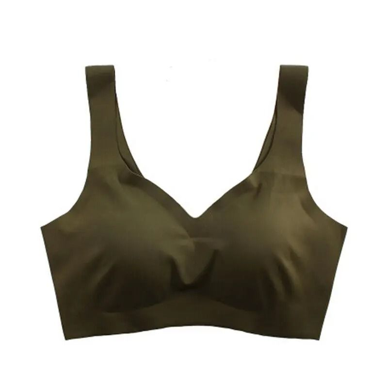 2024 Women Seamless Ice Silk Bra Removable Pad Yoga Vest