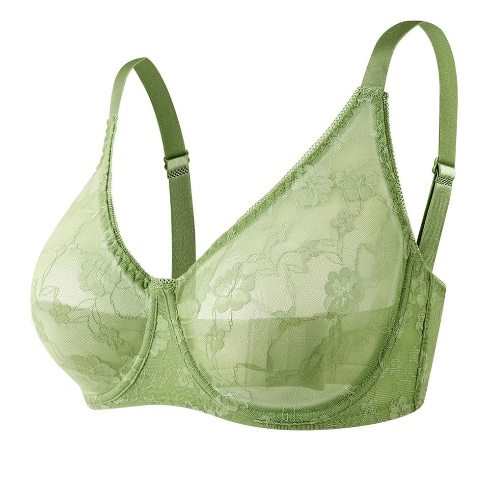 Sexy Women's Lace Sheer Brassiere | Plus Size Underwire Lingerie