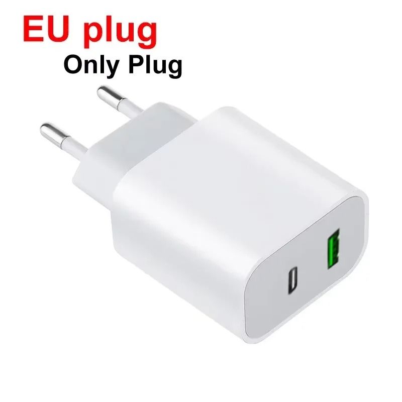 40W Dual-Port PD Fast Charger - USB-C Quick Charge Adapter for iPhone 15, 14, 13 Pro Max & Mini