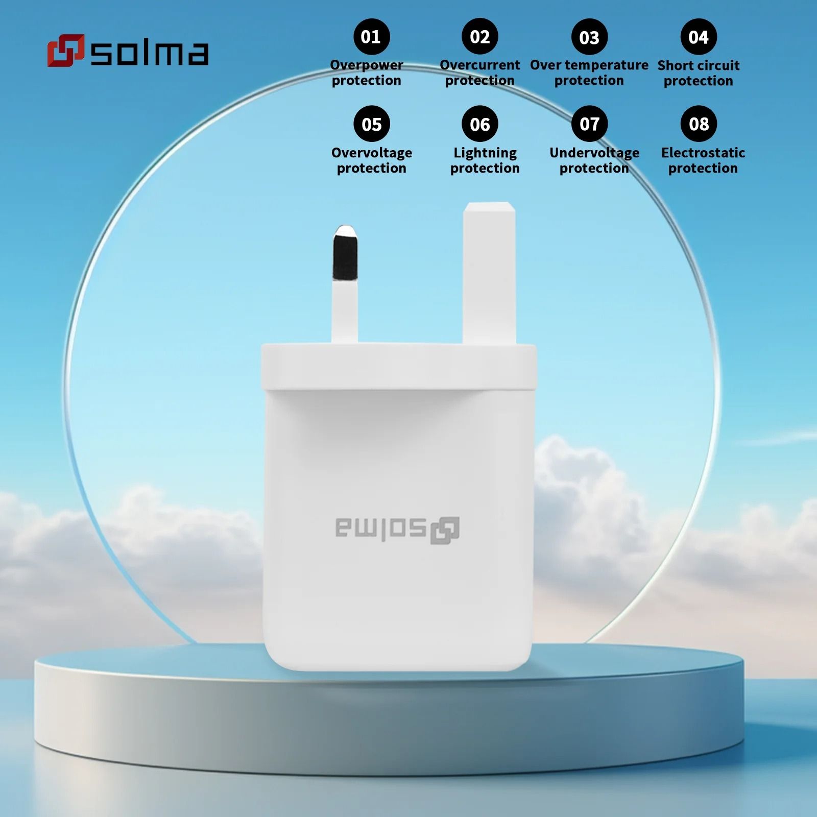 2-Pack QC 3.0 Fast Charger Set - Universal USB Wall Adapter with EU & UK Plug Options for Mobile Phones