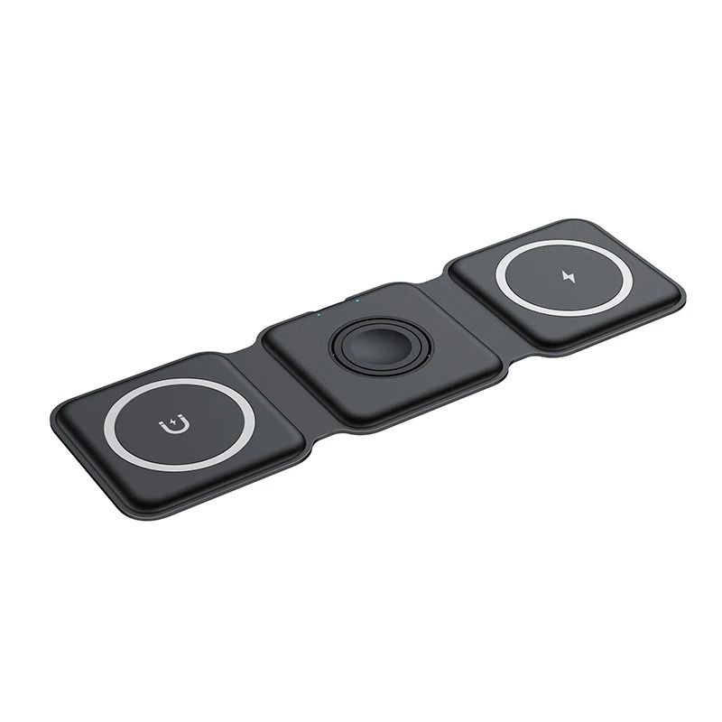 100W 3-in-1 Magnetic Portable Wireless Charger – High-Speed Power Pad for iPhone 14, Apple Watch & AirPods