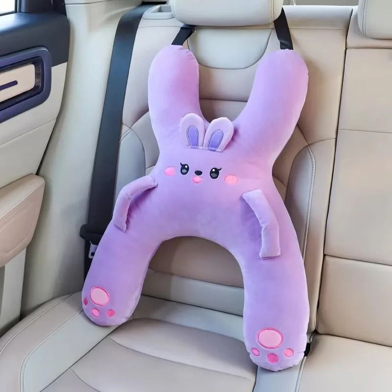 Kids Car Neck Pillow – Safety Sleep Aid & Seat Belt Comfort Support for Long Distance Travel