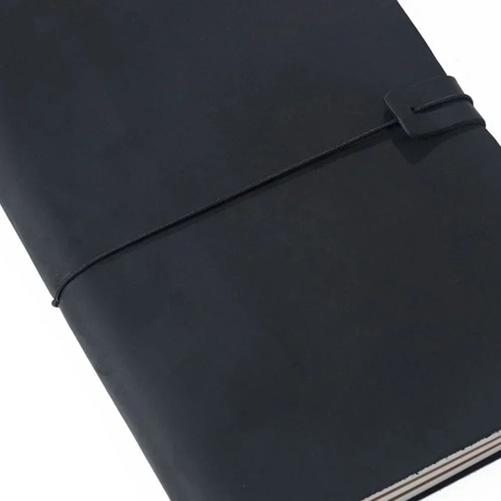 Handmade Genuine Leather Travelers Notebook – Retro Cowhide Diary & Portable Sketchbook with Custom Engraving