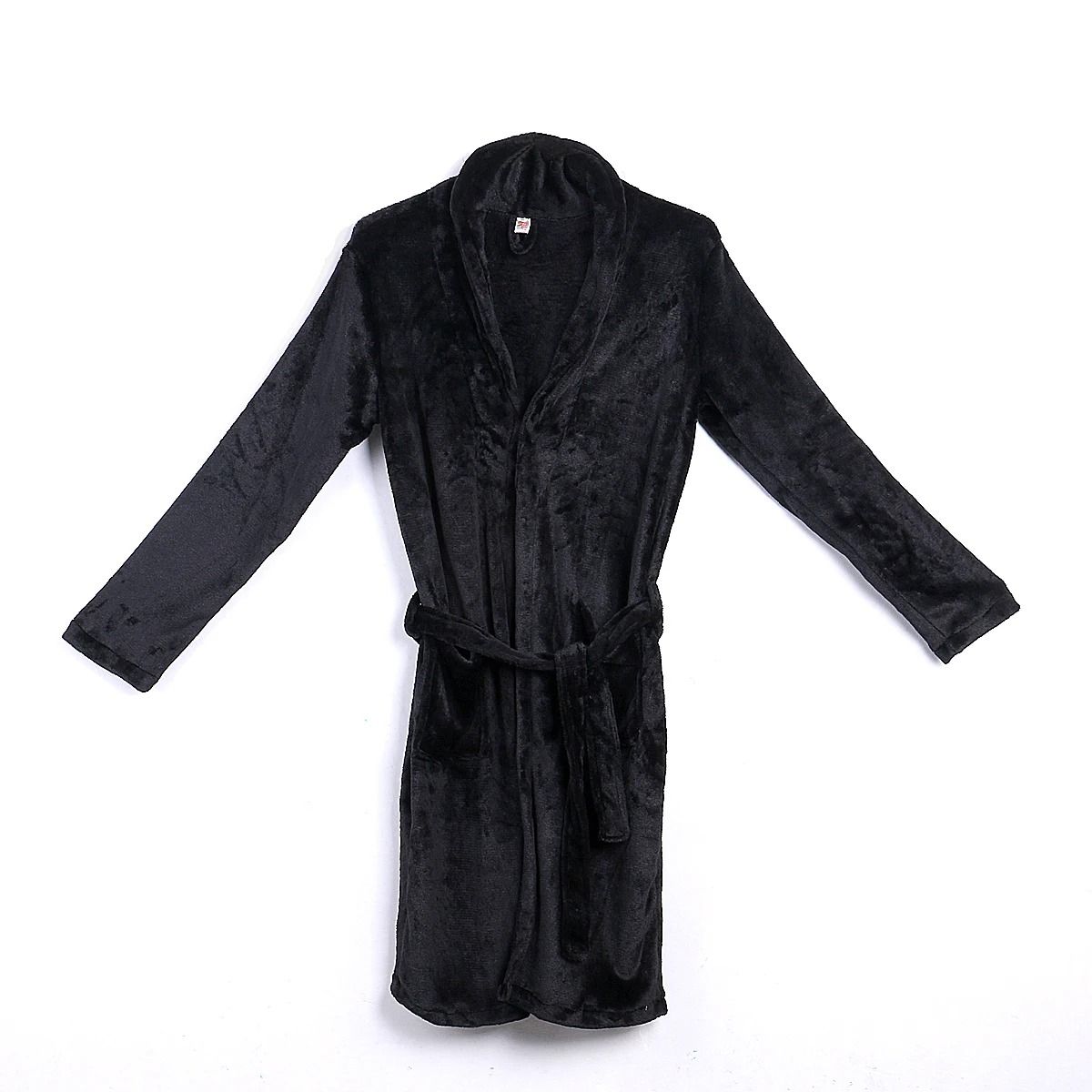Mens Fashion Winter Plush Shawl Robe – Warm Lengthened Home Sleepwear & Luxury Bathrobe Coat