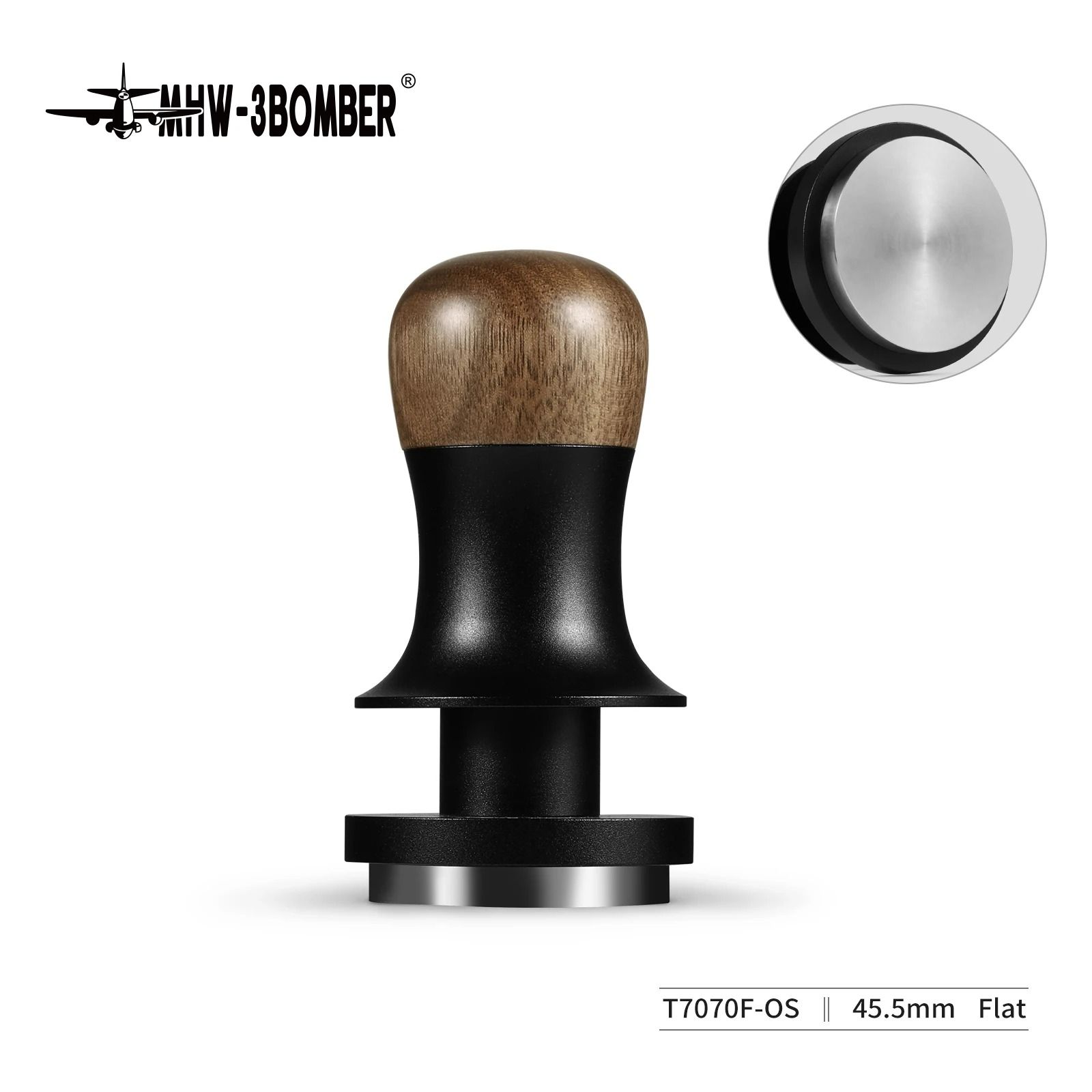 MHW-3BOMBER Flash Tamper 2.0 Series - 30lbs Feedback Coffee Distributor & Espresso Leveler Tool
