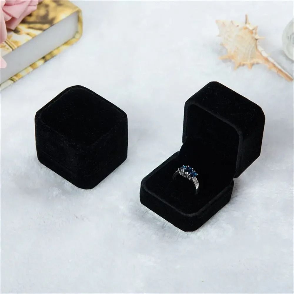 Vintage Double Slots Jewelry Box – High-Performance PU Leather Case for Wedding Proposal & Engagement Rings