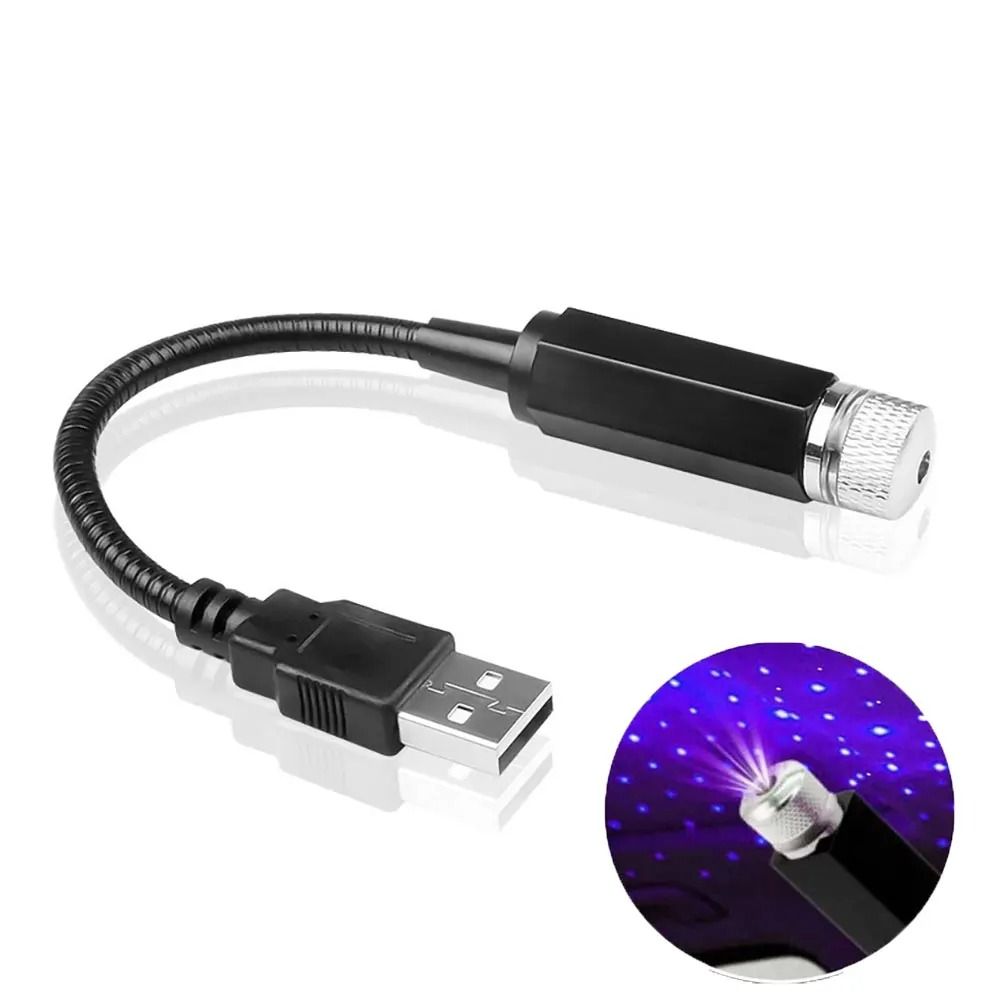 Car Romantic LED Starry Sky Night Light – 5V USB Powered Galaxy Star Projector Lamp