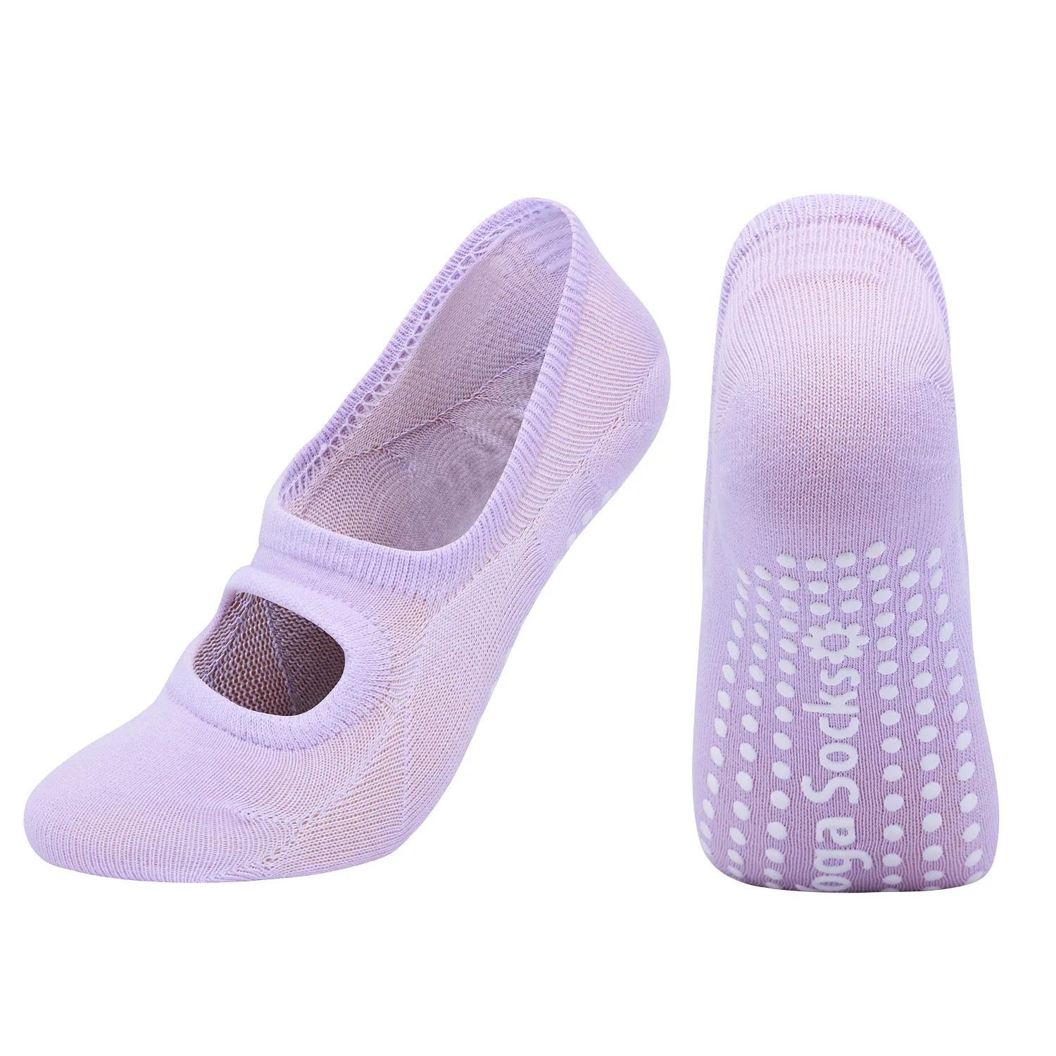 Silicone Anti Slip Backless Yoga Socks Women Pilates Indoor Dance Ballet Fitness Sports Socks