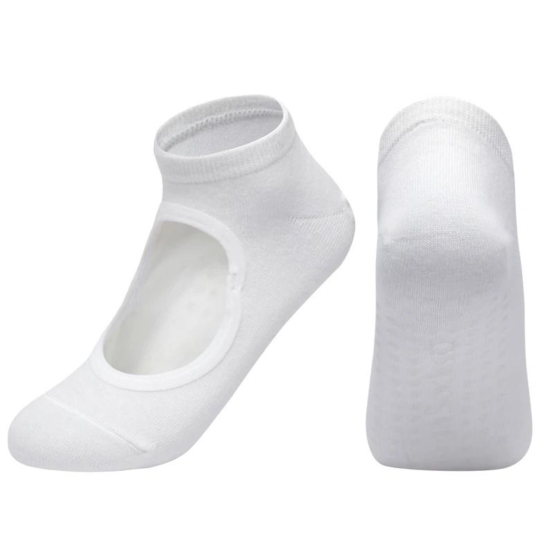 Customized Women Pilates Socks Anti Slip Breathable Backless Yoga Ballet Dance Sports Socks