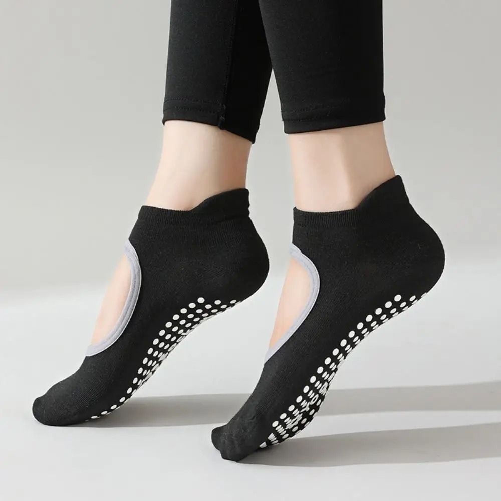 Professional Silicone Non Slip Yoga Socks Backless Breathable Sports Socks Elastic Pilates Socks Women
