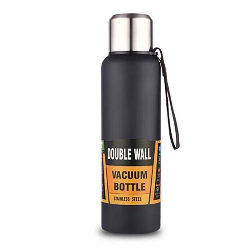 500/1000/1500ml Large Capacity Stainless Steel Thermos Vacuum Flask Portable Insulated Tumbler With Carry Rope
