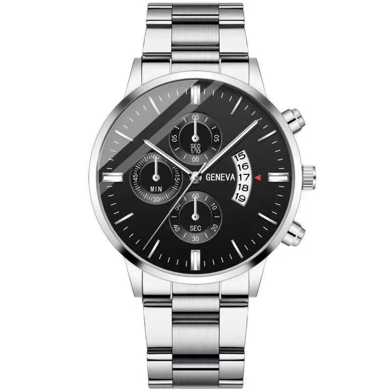 New Fashion Men's Sports Luxury Calendar Quartz Wristwatch Business Stainless Steel Casual Watch