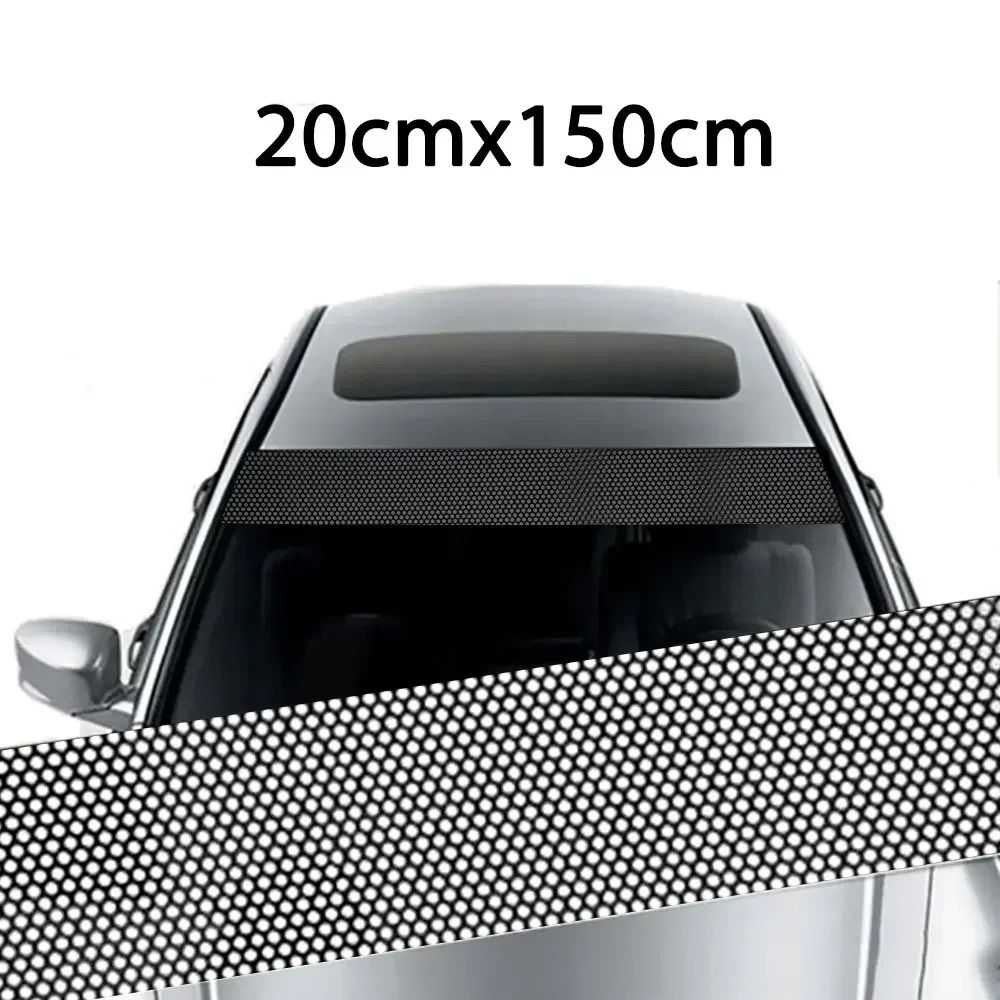 3D Mesh Car Sunshade Sticker | One Way Vision Fly Eye Vinyl Film for Front Windshield